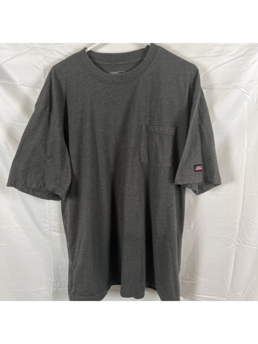 Dickies Mens Gray Short Sleeve Pocket T-Shirt Relaxed Fit Crew Neck Size XL